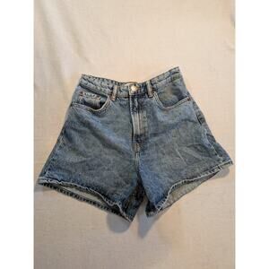 Zara denim shorts size‎ 4 high waisted 100% cotton